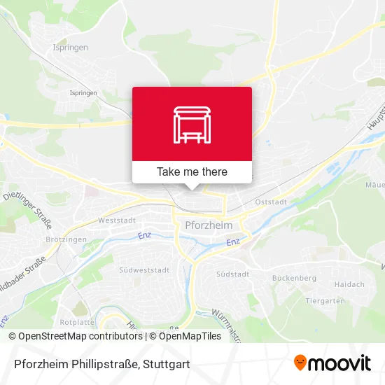 Карта Pforzheim Phillipstraße
