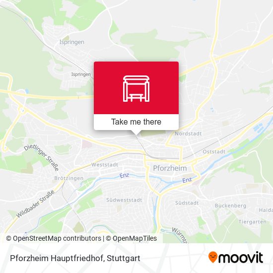 Pforzheim Hauptfriedhof map