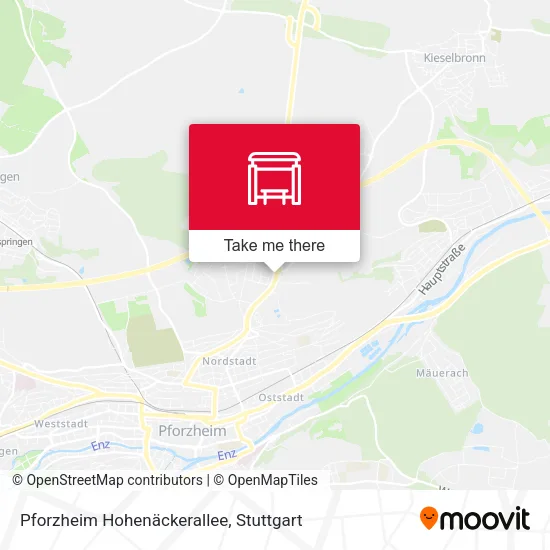Карта Pforzheim Hohenäckerallee