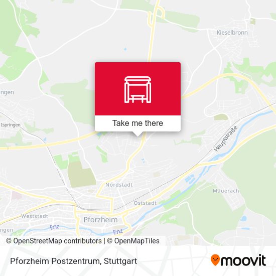 Карта Pforzheim Postzentrum
