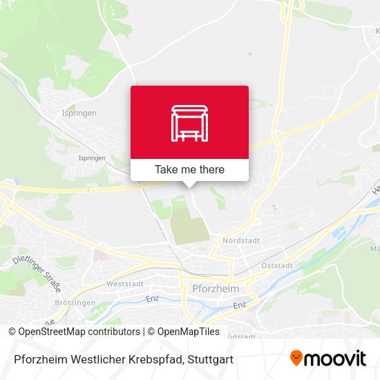 Pforzheim Westlicher Krebspfad map