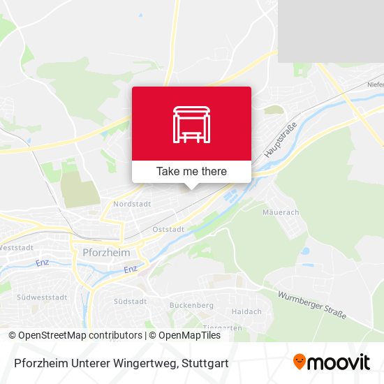 Карта Pforzheim Unterer Wingertweg