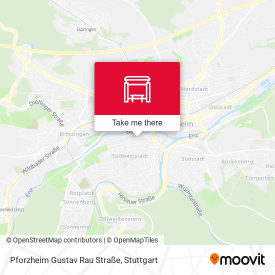 Карта Pforzheim Gustav Rau Straße