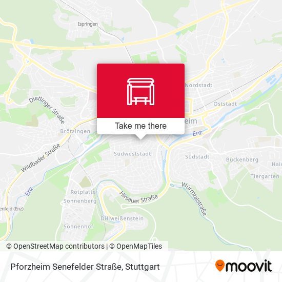Pforzheim Senefelder Straße map