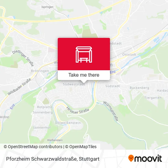 Карта Pforzheim Schwarzwaldstraße