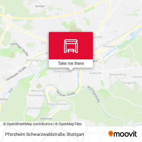 Карта Pforzheim Schwarzwaldstraße