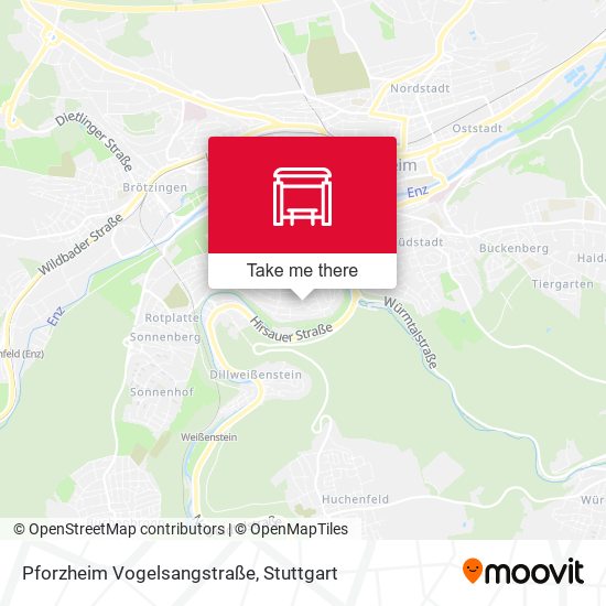 Pforzheim Vogelsangstraße map