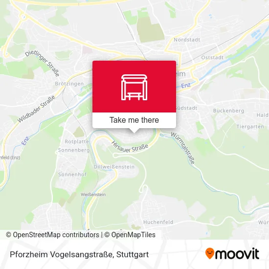 Карта Pforzheim Vogelsangstraße