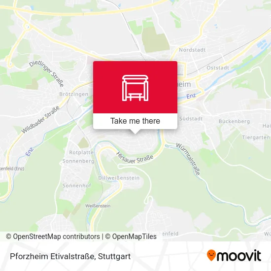 Карта Pforzheim Etivalstraße