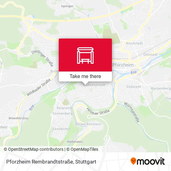 Карта Pforzheim Rembrandtstraße