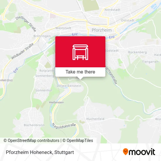Карта Pforzheim Hoheneck