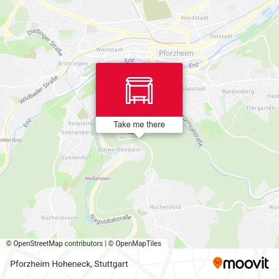 Карта Pforzheim Hoheneck