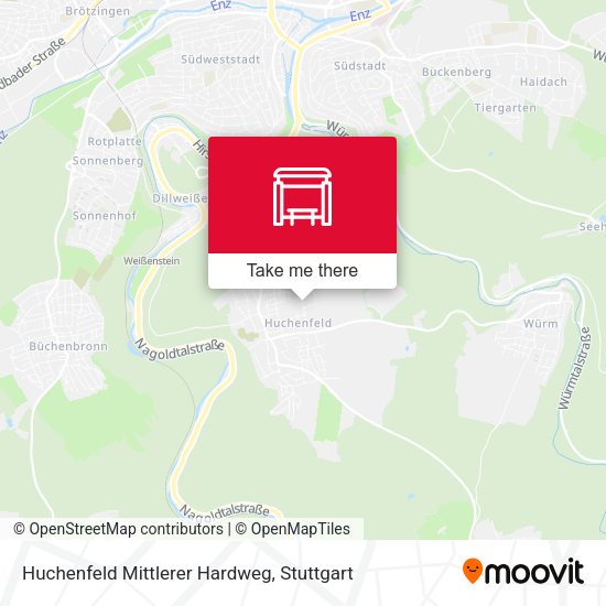 Huchenfeld Mittlerer Hardweg map