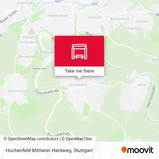 Карта Huchenfeld Mittlerer Hardweg