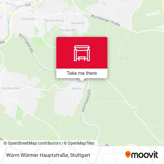 Карта Würm Würmer Hauptstraße