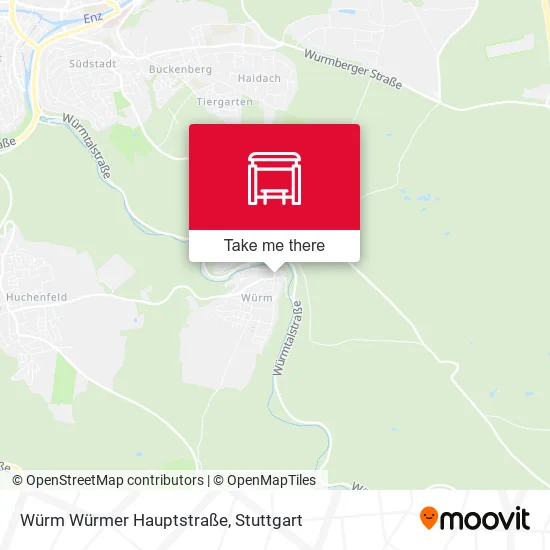 Карта Würm Würmer Hauptstraße
