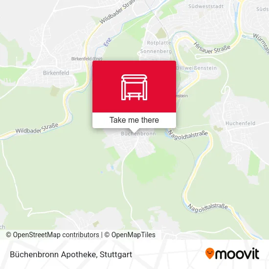 Карта Büchenbronn Apotheke