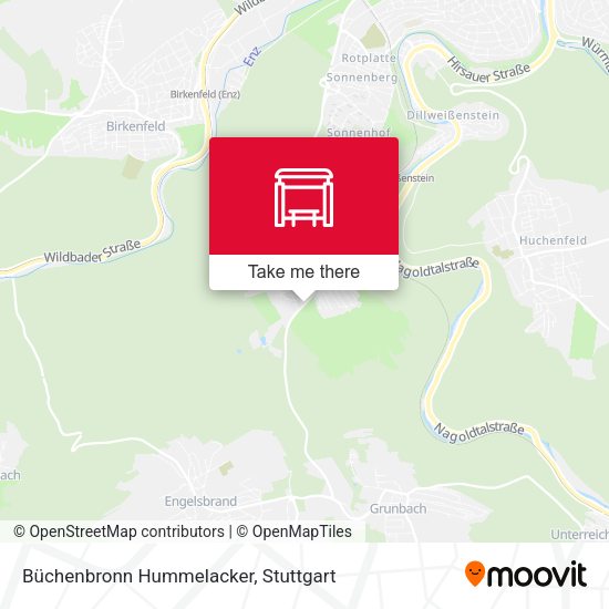 Büchenbronn Hummelacker map