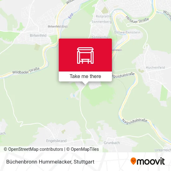 Карта Büchenbronn Hummelacker