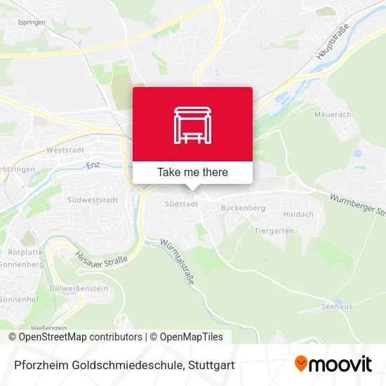 Карта Pforzheim Goldschmiedeschule