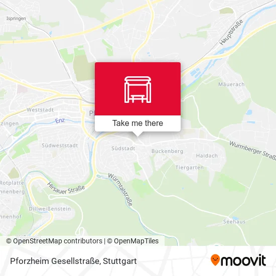 Карта Pforzheim Gesellstraße