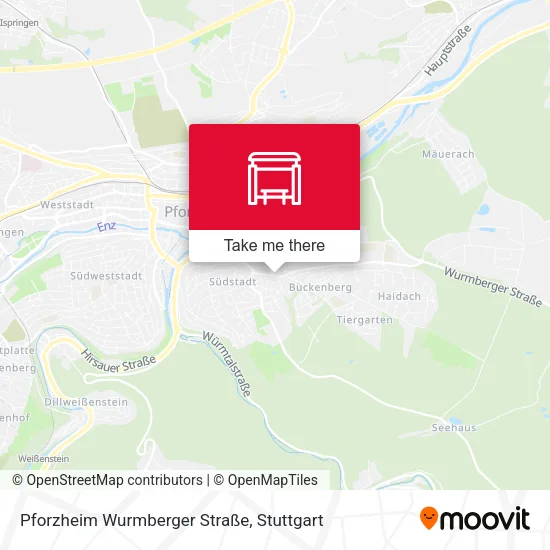 Карта Pforzheim Wurmberger Straße