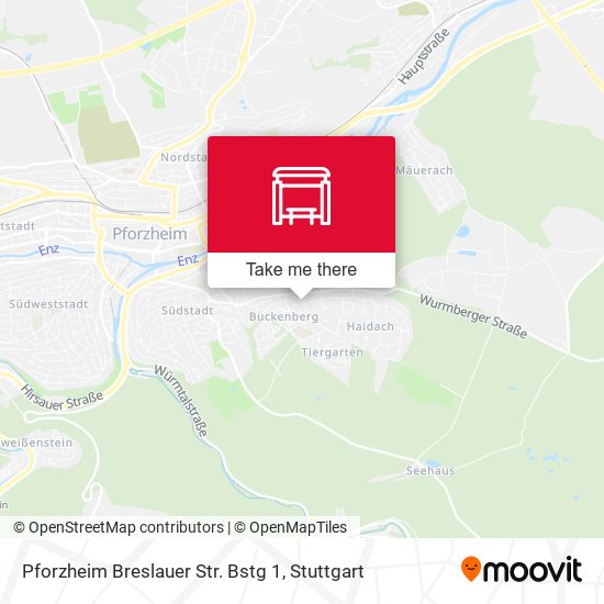 Pforzheim Breslauer Str. Bstg 1 map