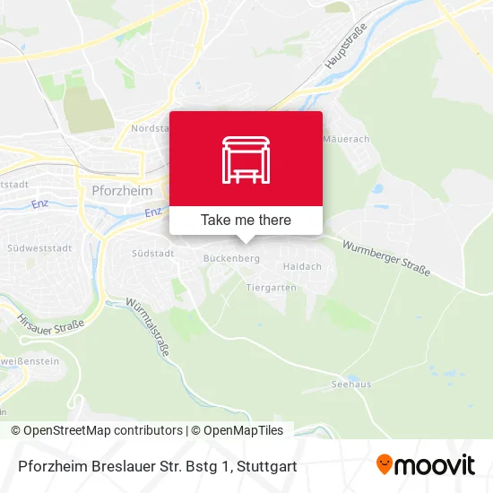 Карта Pforzheim Breslauer Str. Bstg 1