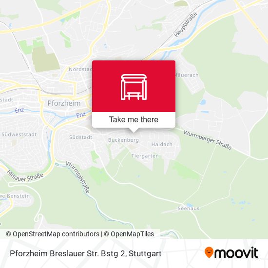 Карта Pforzheim Breslauer Str. Bstg 2