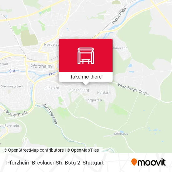 Карта Pforzheim Breslauer Str. Bstg 2