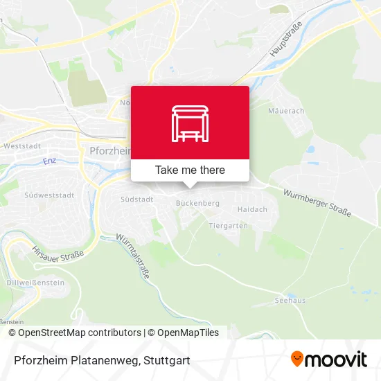 Карта Pforzheim Platanenweg