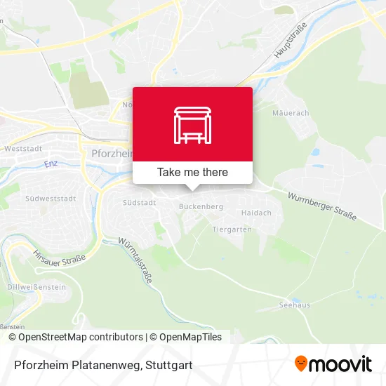 Карта Pforzheim Platanenweg