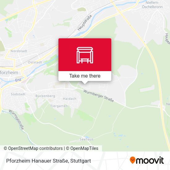 Pforzheim Hanauer Straße map