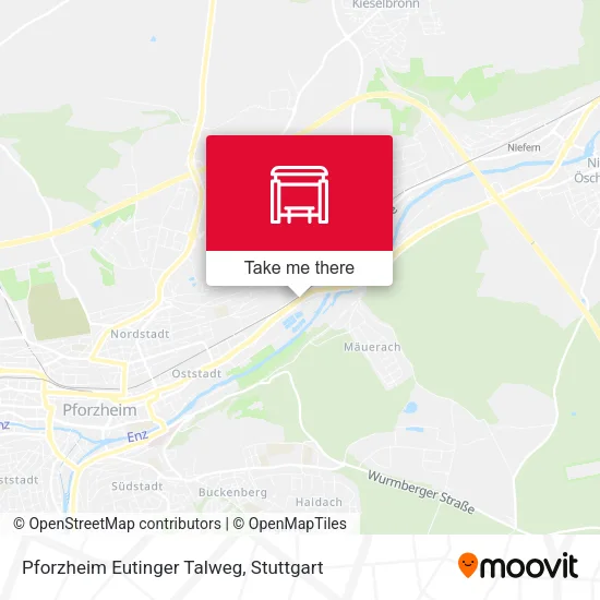 Карта Pforzheim Eutinger Talweg