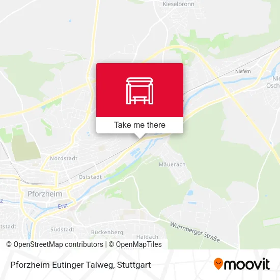 Карта Pforzheim Eutinger Talweg