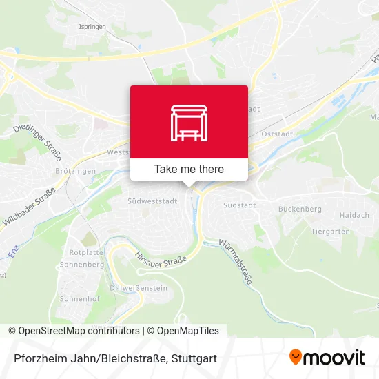 Карта Pforzheim Jahn/Bleichstraße