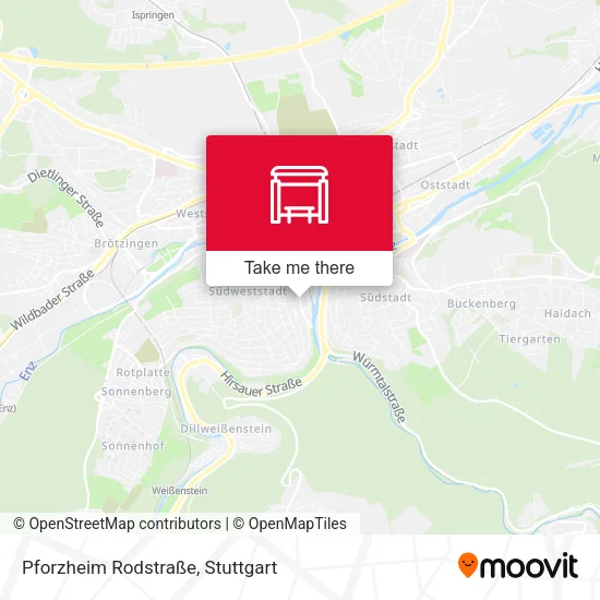 Карта Pforzheim Rodstraße