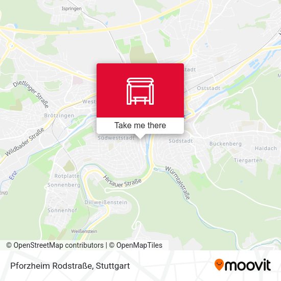 Карта Pforzheim Rodstraße