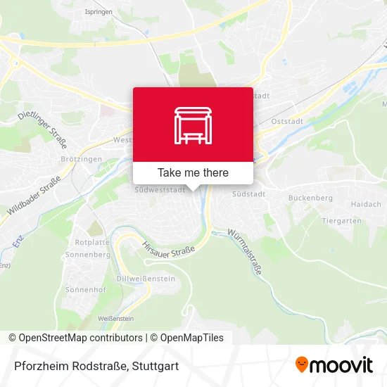 Карта Pforzheim Rodstraße