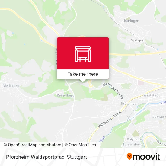 Карта Pforzheim Waldsportpfad
