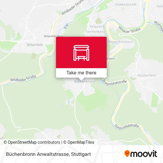 Карта Büchenbronn Anwaltstrasse