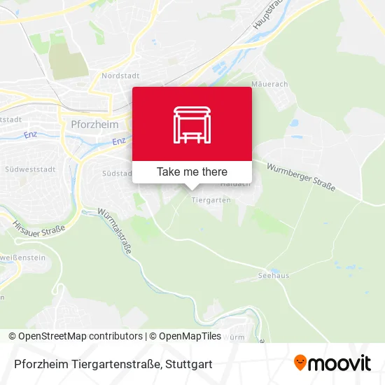 Карта Pforzheim Tiergartenstraße