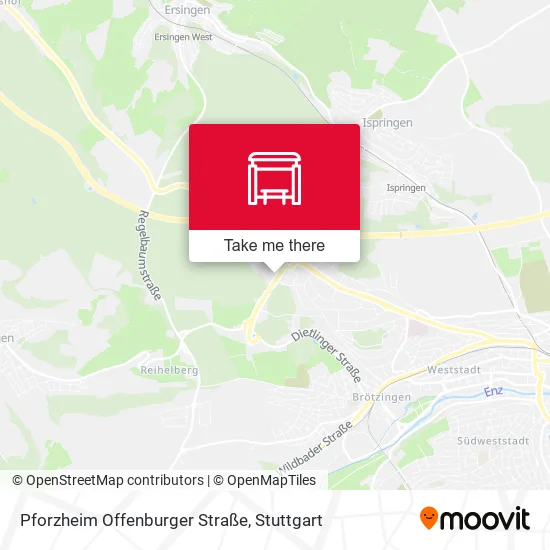 Карта Pforzheim Offenburger Straße