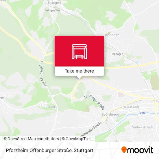 Карта Pforzheim Offenburger Straße