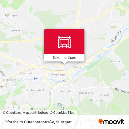 Карта Pforzheim  Gutenbergstraße