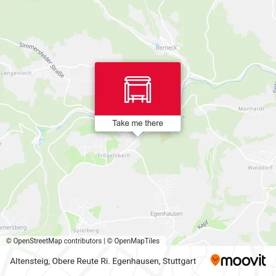 Карта Altensteig, Obere Reute Ri. Egenhausen