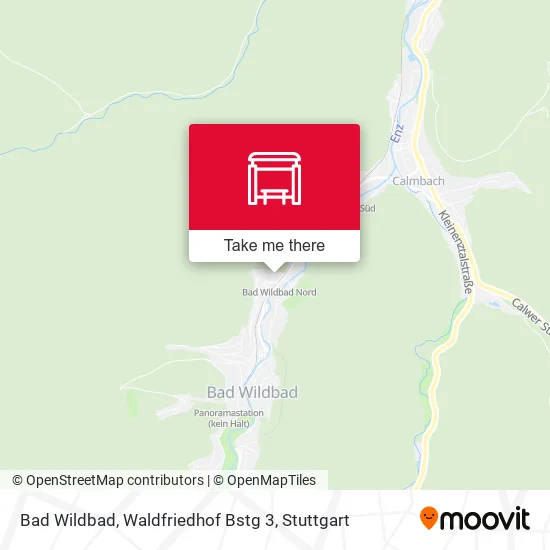 Карта Bad Wildbad, Waldfriedhof Bstg 3