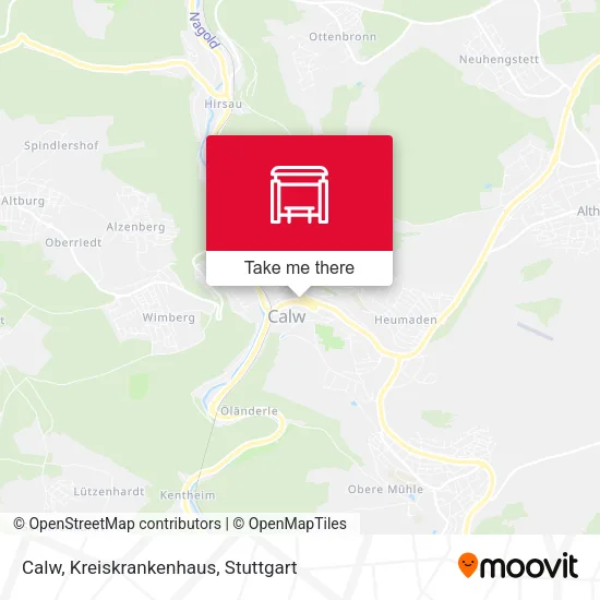 Карта Calw, Kreiskrankenhaus