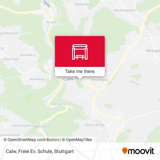 Карта Calw, Freie Ev. Schule