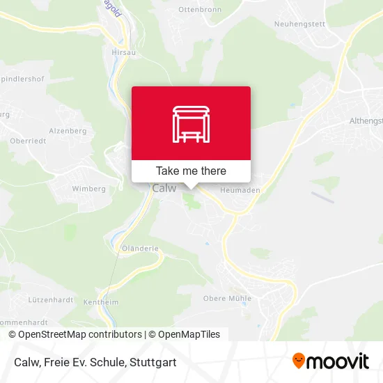 Карта Calw, Freie Ev. Schule